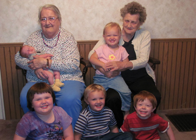 Mary Reed, Bertie Glancy & Great Grandchildren